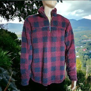 NWT ALPINE SHERPA 1/4 zip Sweater Size LARGE